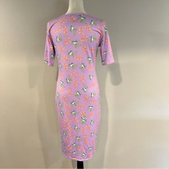 LuLaRoe Midi Julia Dress Short Sleeve Crew Neck size small - Picture 5 of 11
